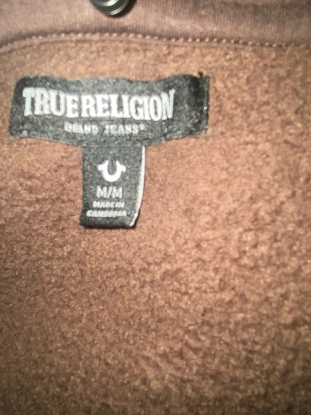 True Religion Men’s Brown Fleece Sweatshirt